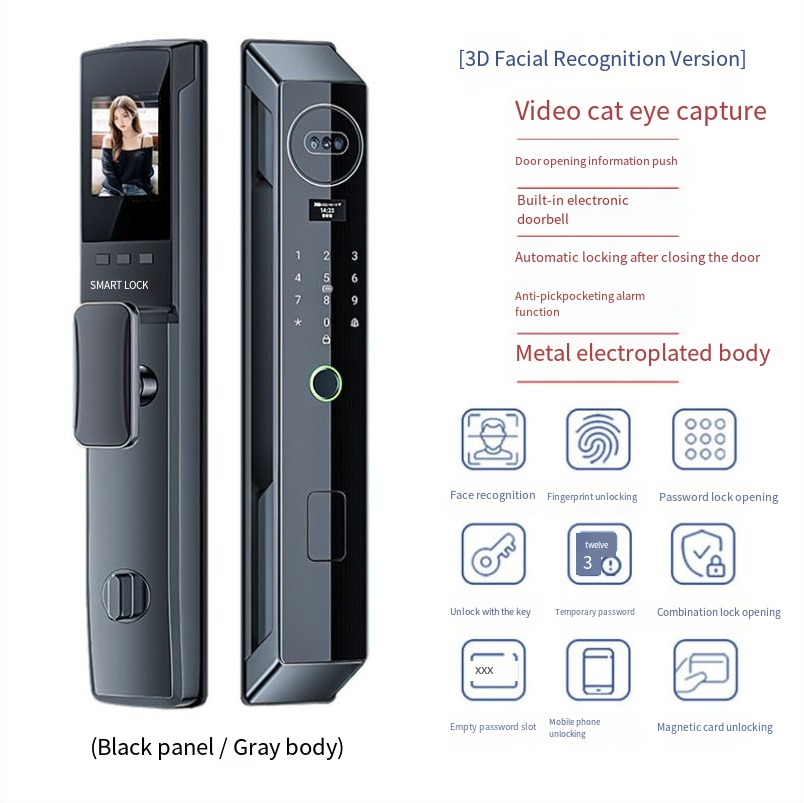 2024 3D Face Recognition Smart Lock with Fingerprint