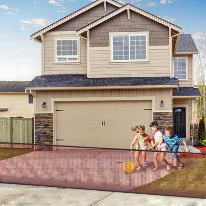 Driveway Net for Kids Safety - Lutico 30 Ft Wide 38 inch Tall Driveway Guard Driveway Fence to Stop Basketballs Rolling to Street Driveway Gate to Keep Yard Playtime Safety (30’ Wide 38" Tall)
