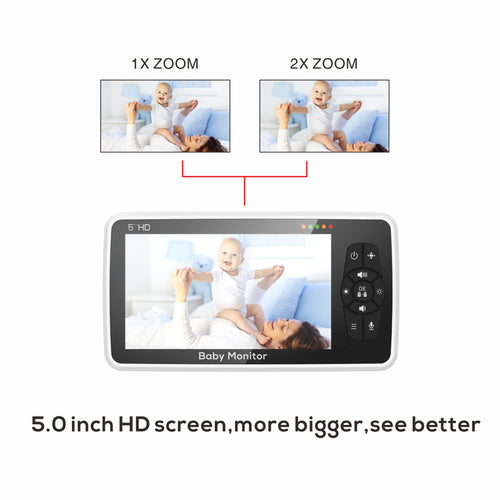 SM50 5-Inch HD Rotating Baby Monitor with Night Vision